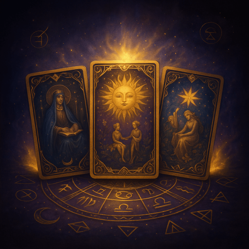 Cómo hacer una tirada de tarot de 3 cartas