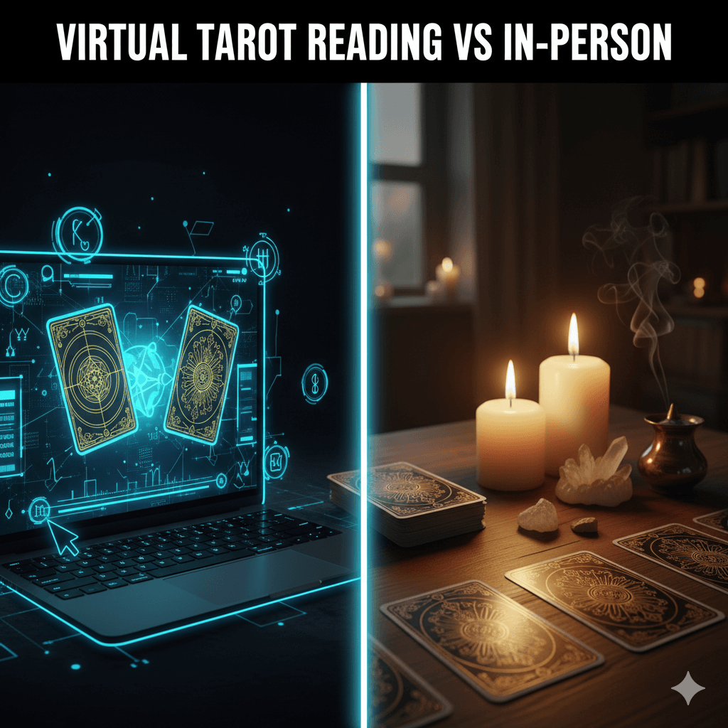 Virtual Tarot Reading vs In-Person