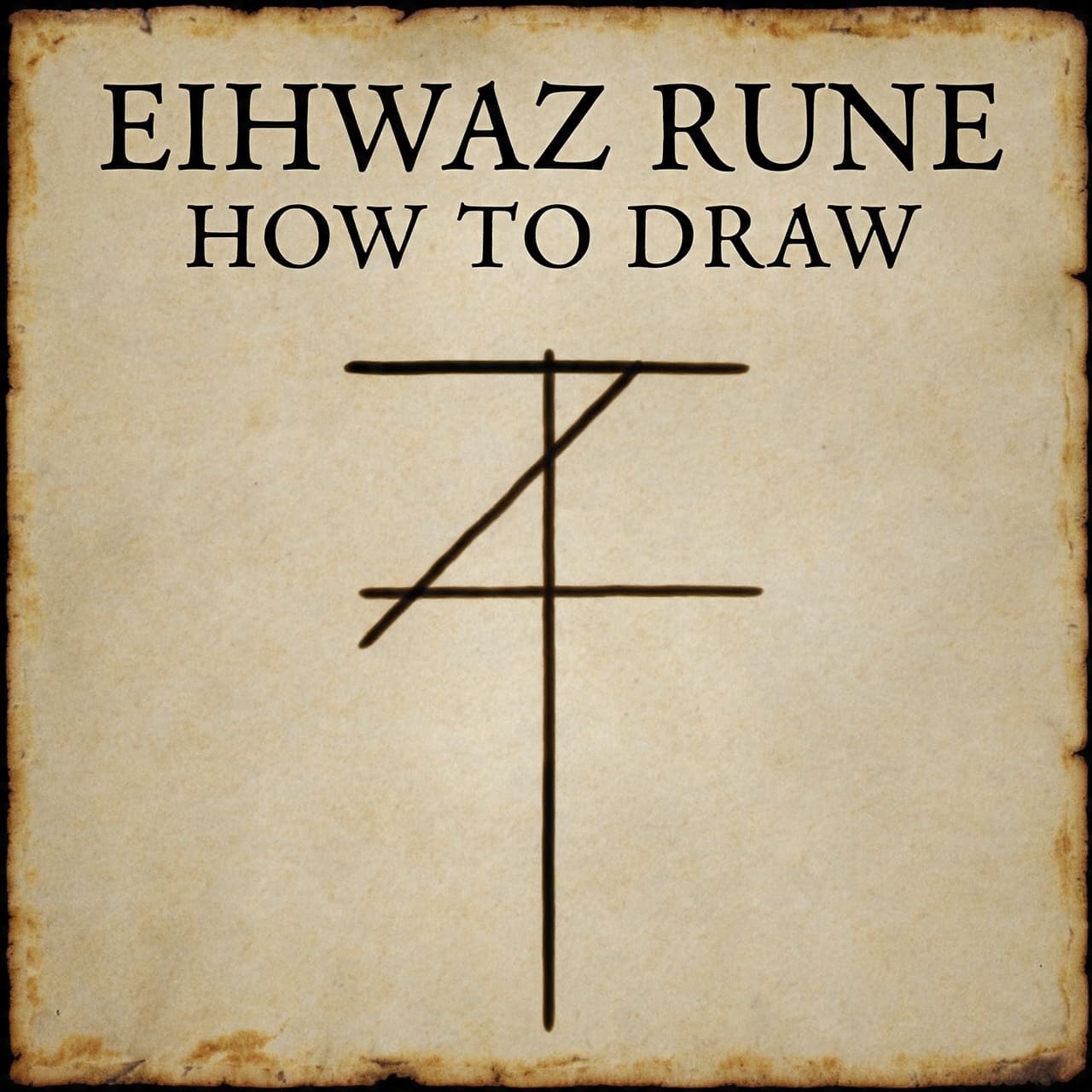 Eihwaz Rune How to Draw