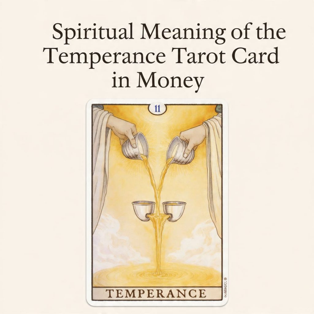 Spiritual meaning of the Temperance tarot card in money