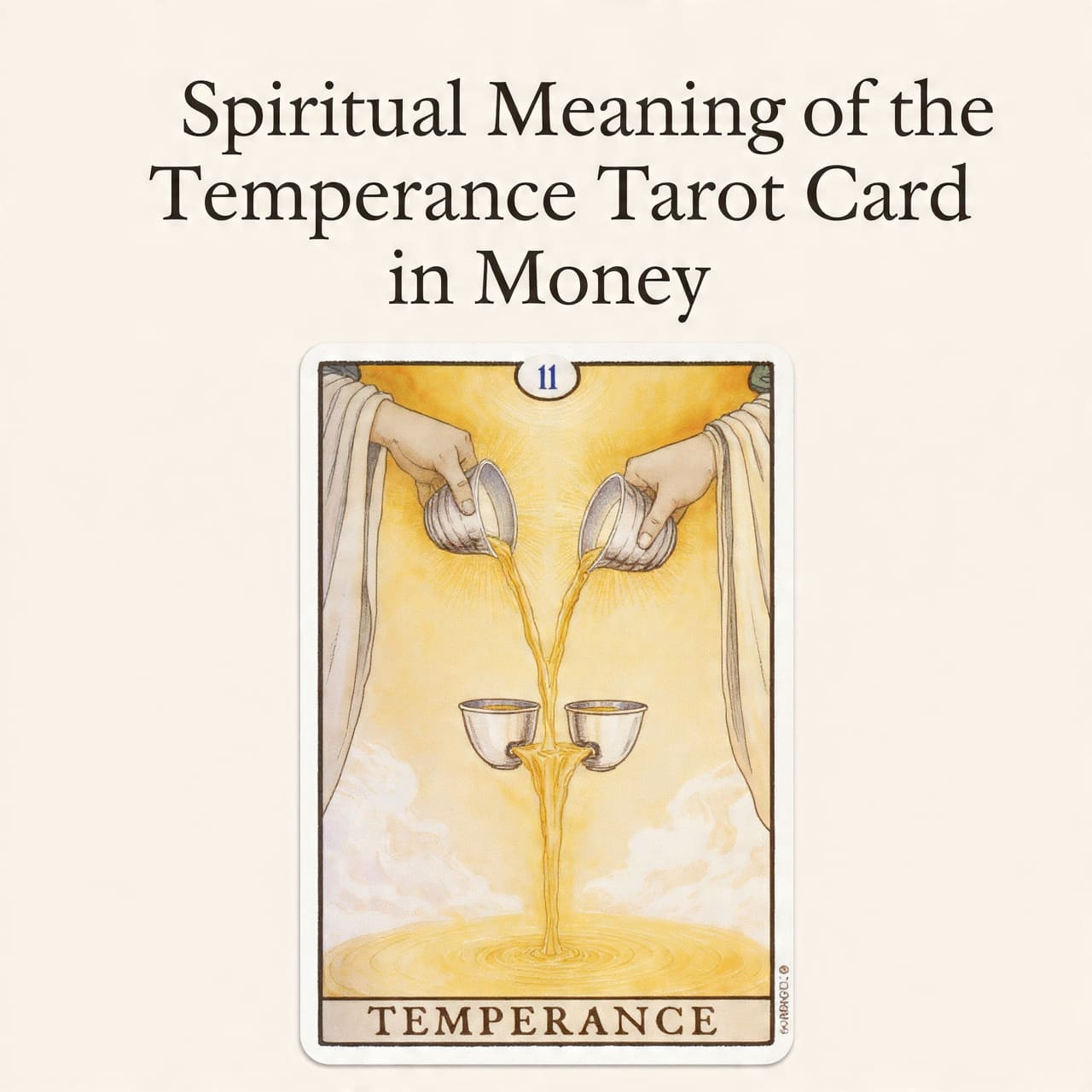 Spiritual meaning of the Temperance tarot card in money