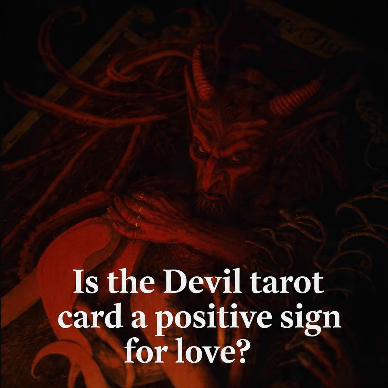 Is the Devil tarot card a positive sign for love?