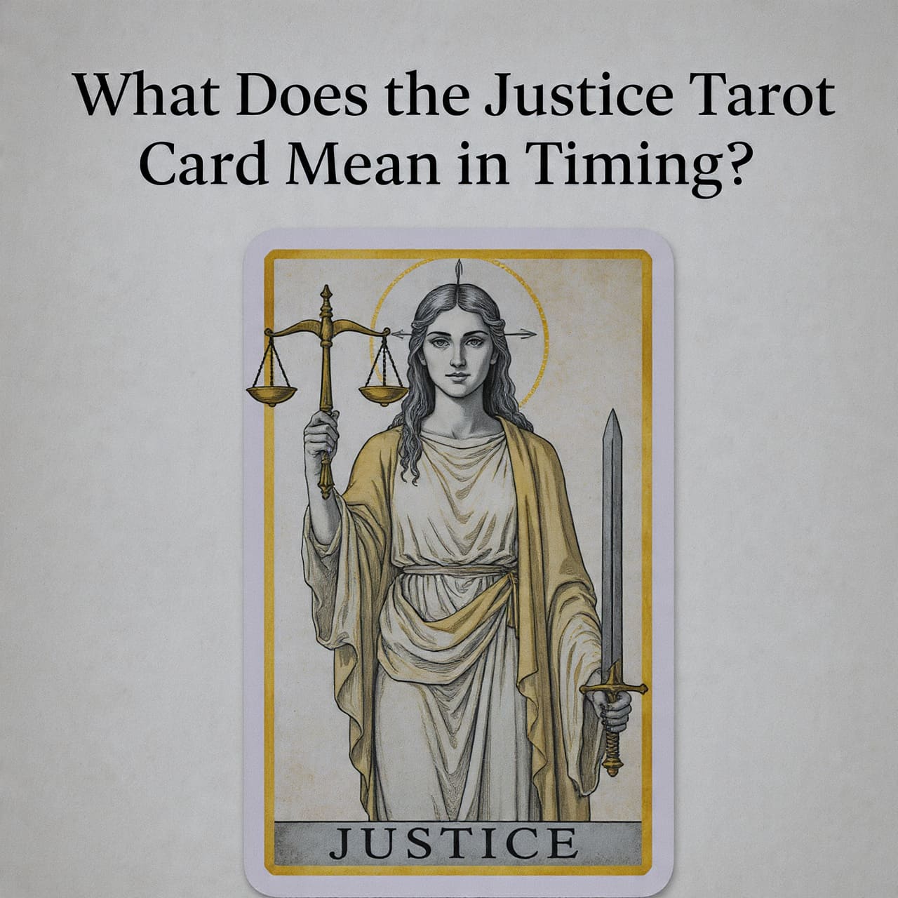 What does the Justice tarot card mean in timing?