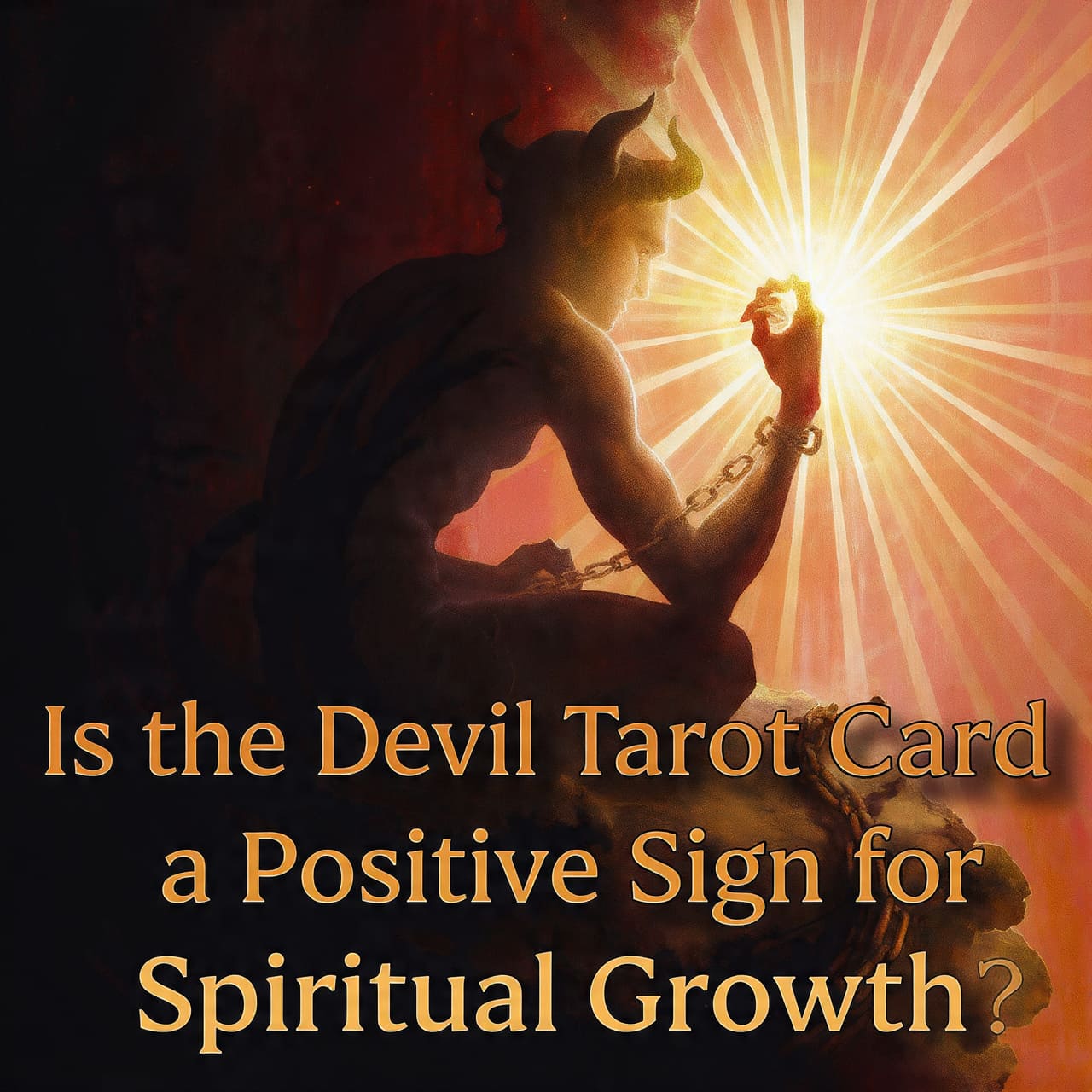 Is the Devil tarot card a positive sign for spiritual growth?