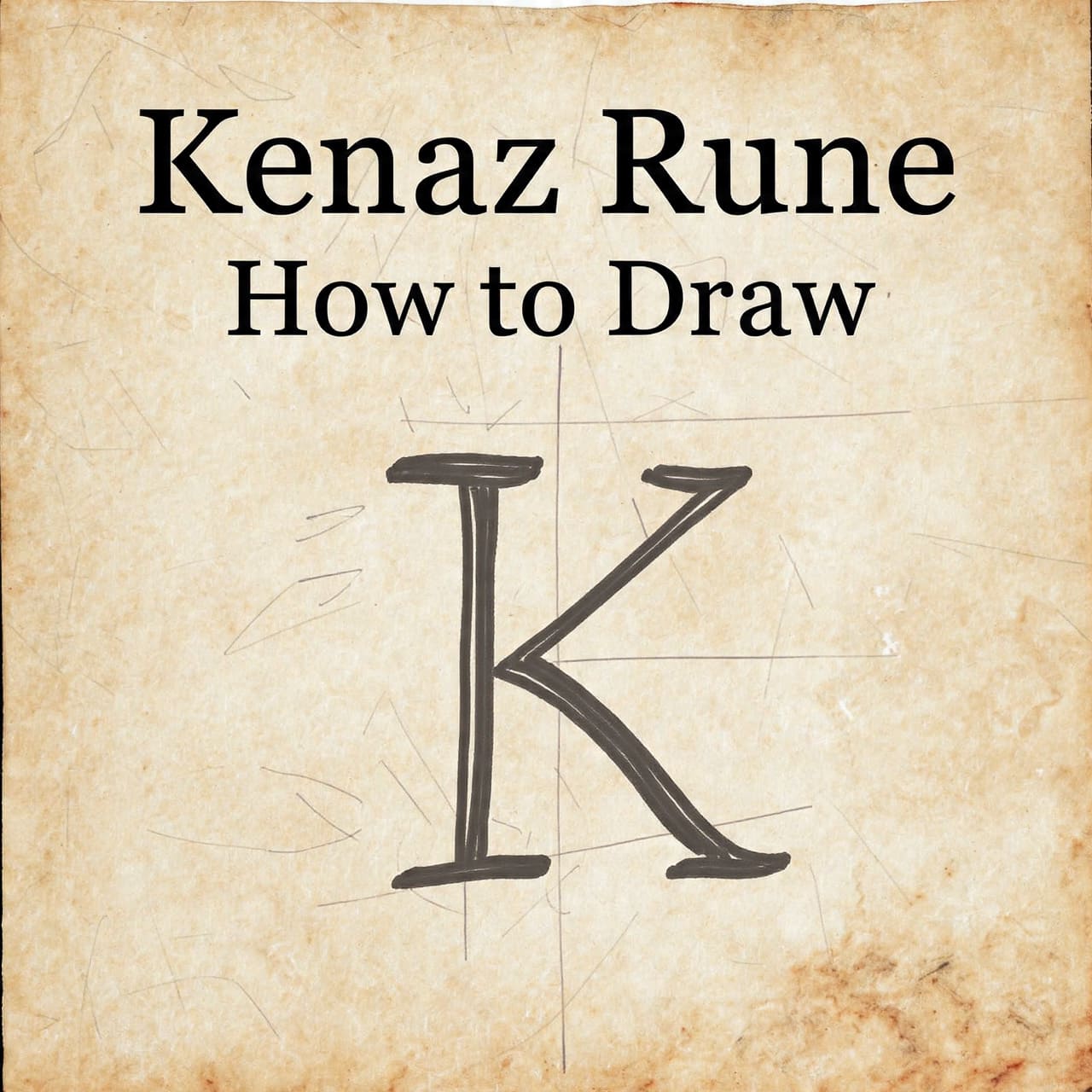 Kenaz Rune How to Draw