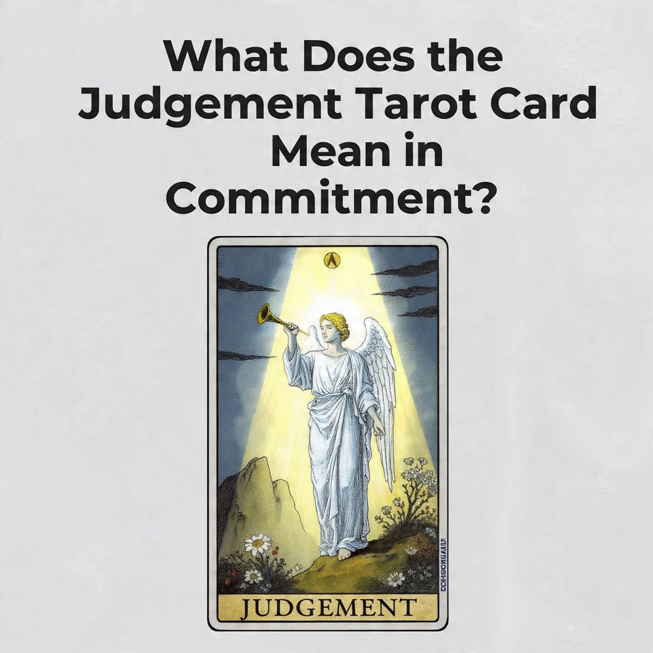 What does the Judgement tarot card mean in commitment?