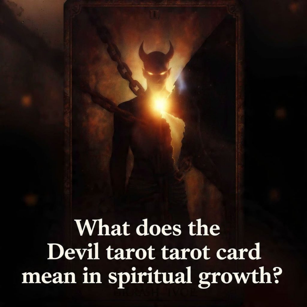 What does the Devil tarot card mean in spiritual growth?