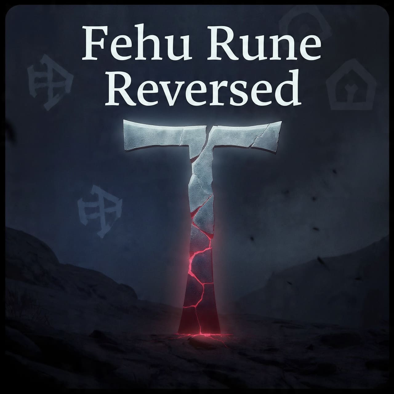 Fehu rune reversed