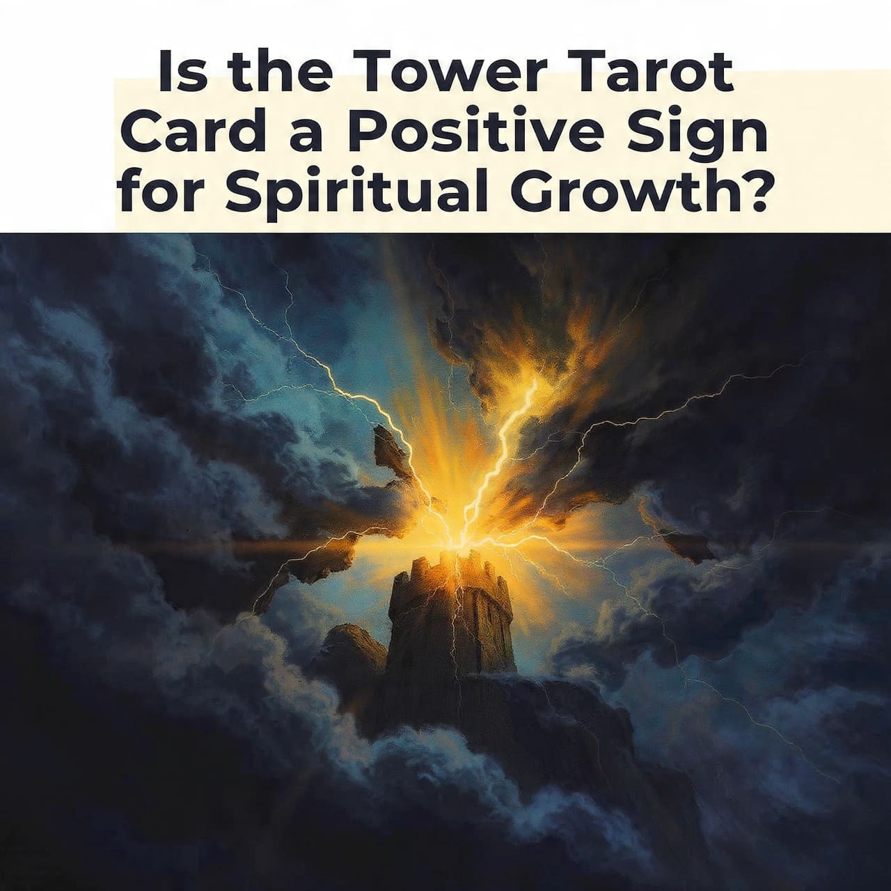 Is the Tower tarot card a positive sign for spiritual growth?