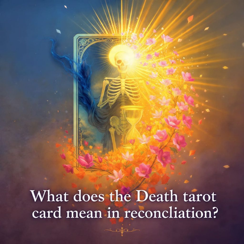 What does the Death tarot card mean in reconciliation?
