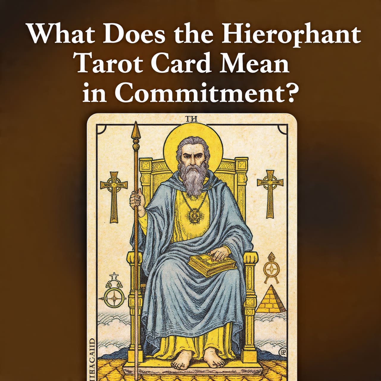What does the Hierophant tarot card mean in commitment?