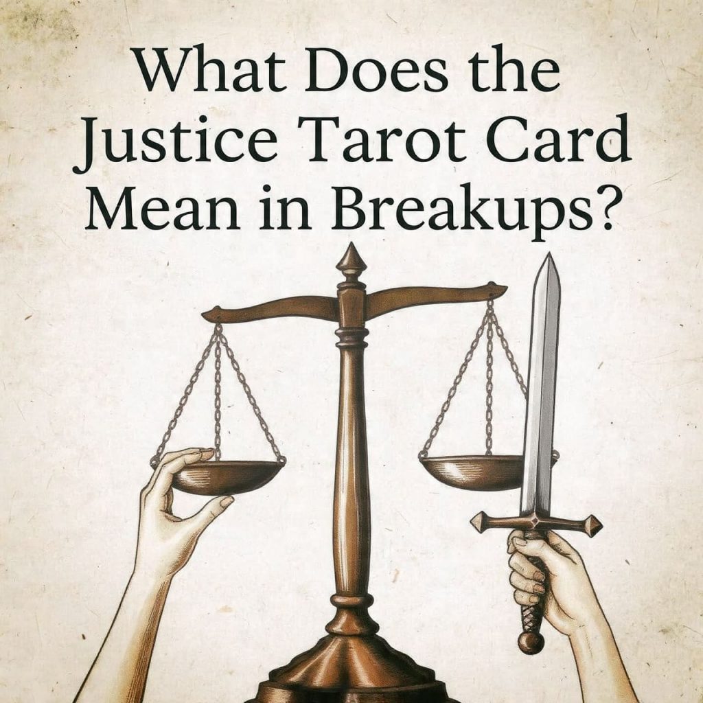 What does the Justice tarot card mean in breakups?