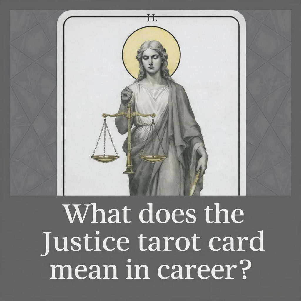 What does the Justice tarot card mean in career?