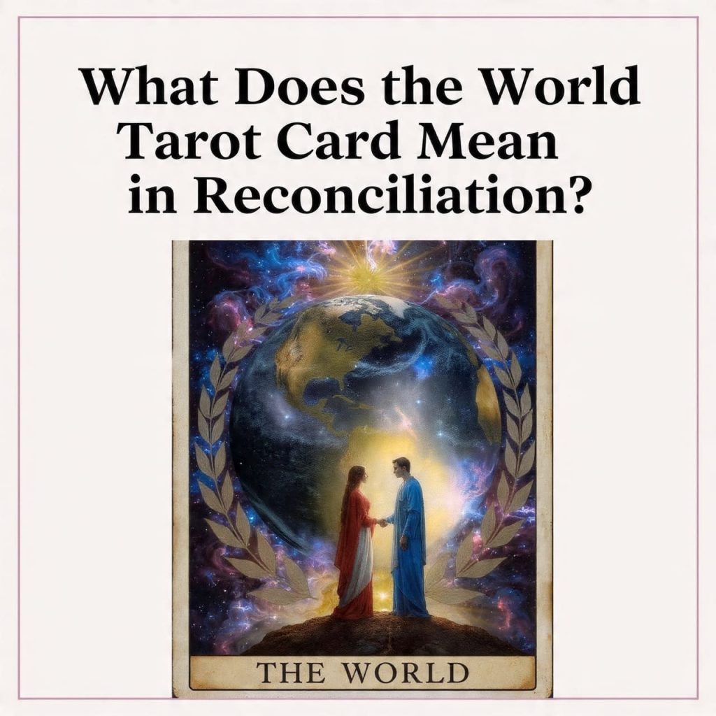 What does the World tarot card mean in reconciliation?