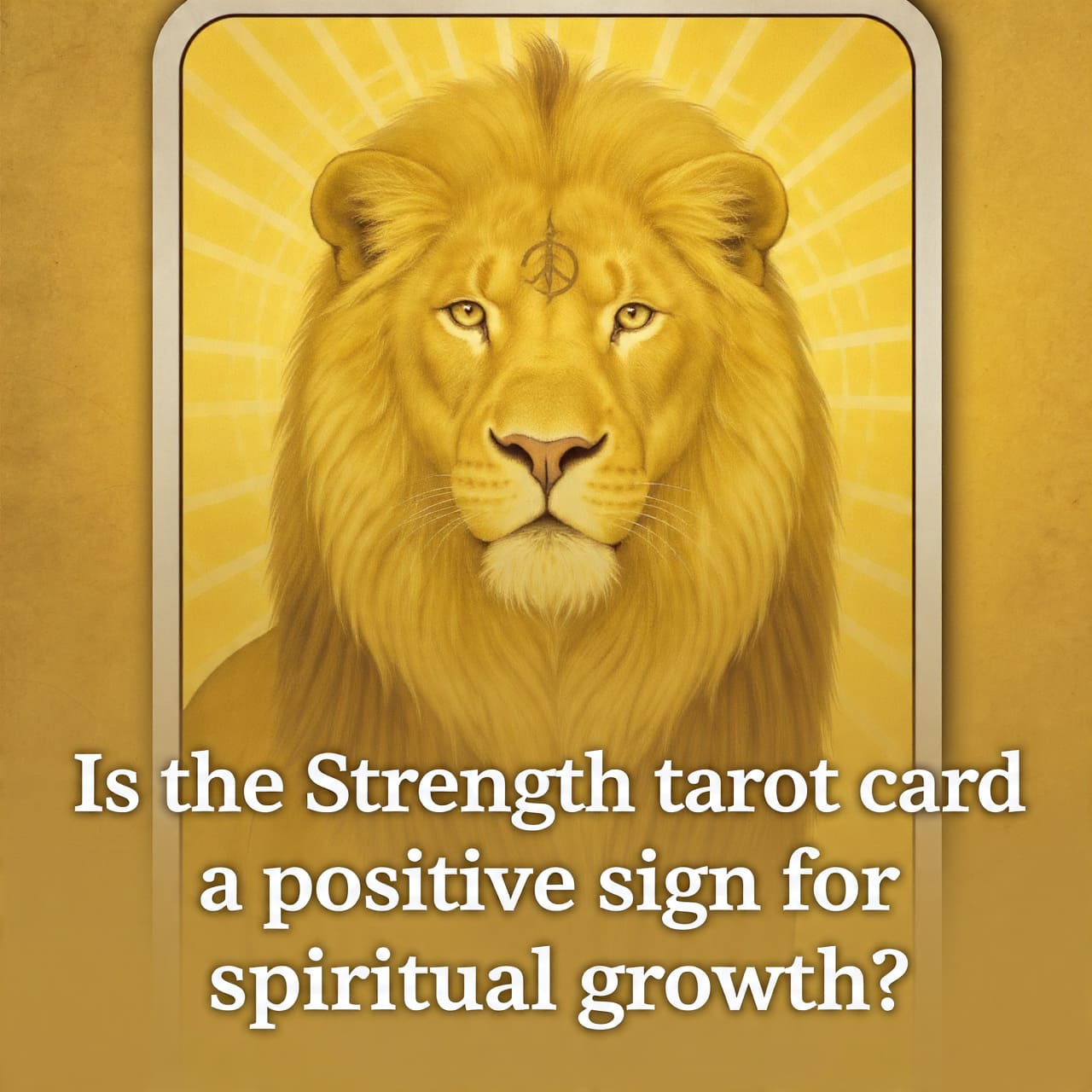 Is the Strength tarot card a positive sign for spiritual growth?