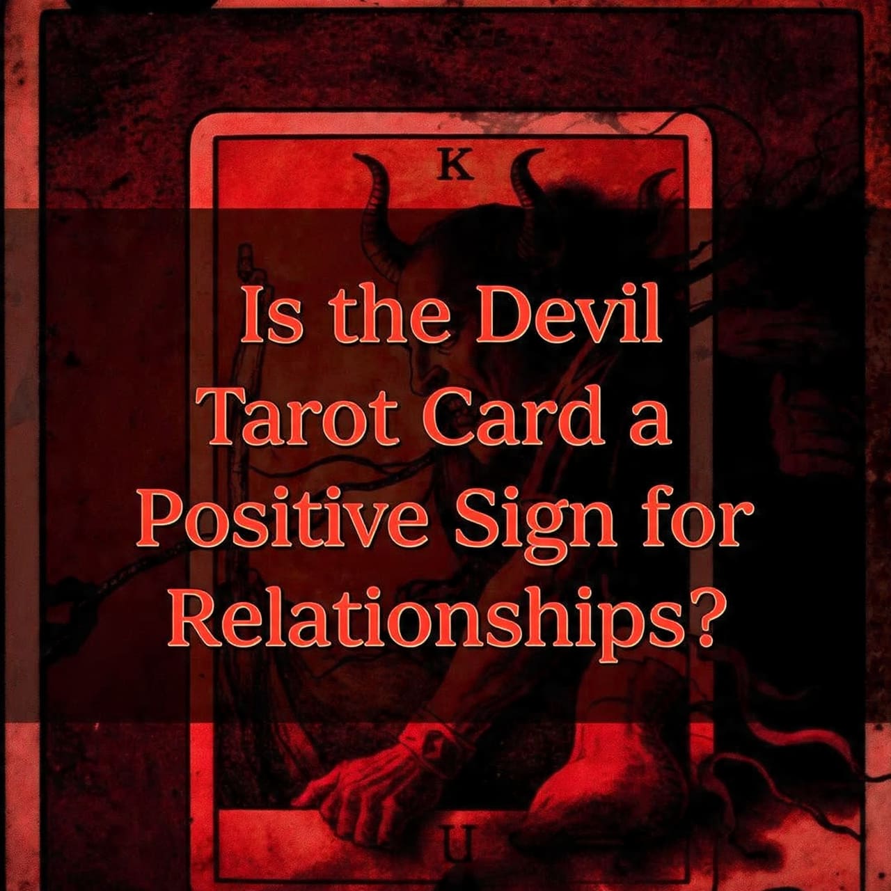Is the Devil tarot card a positive sign for relationships?