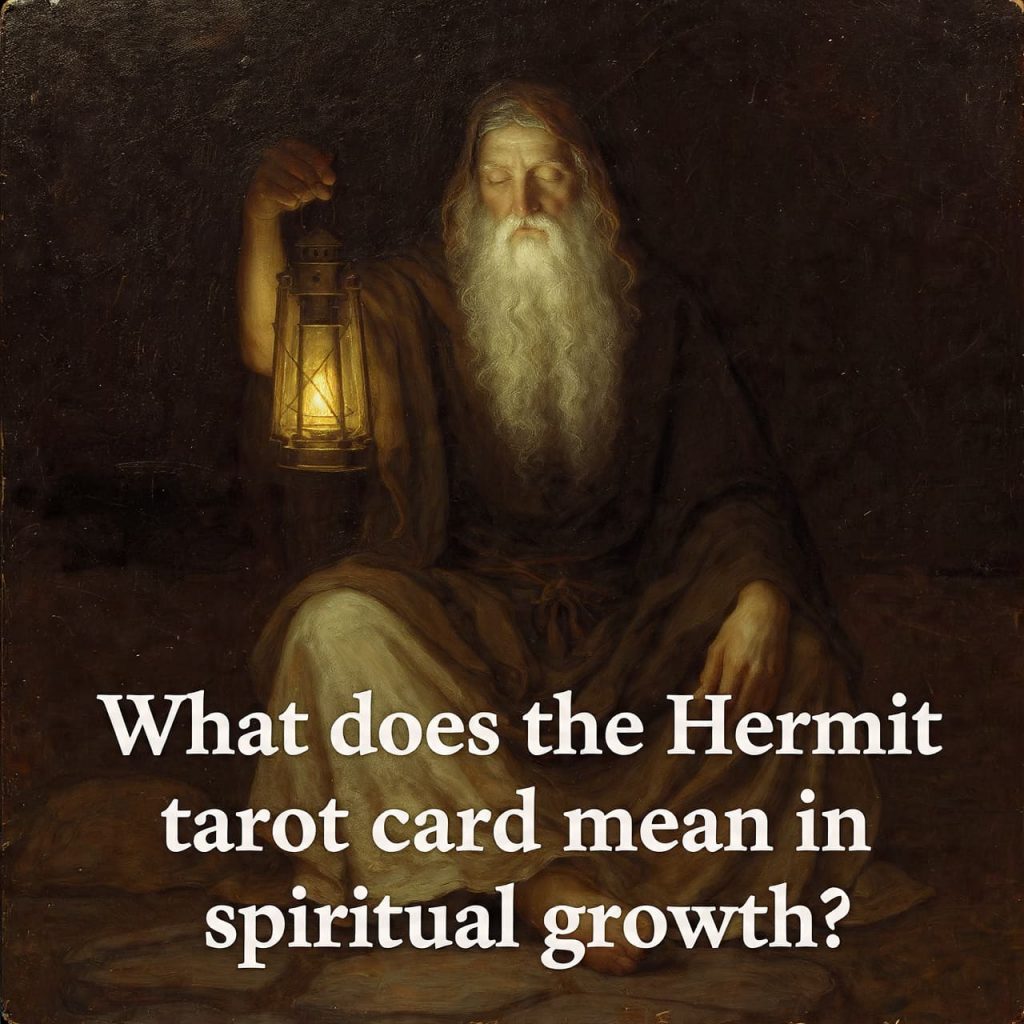 What does the Hermit tarot card mean in spiritual growth?