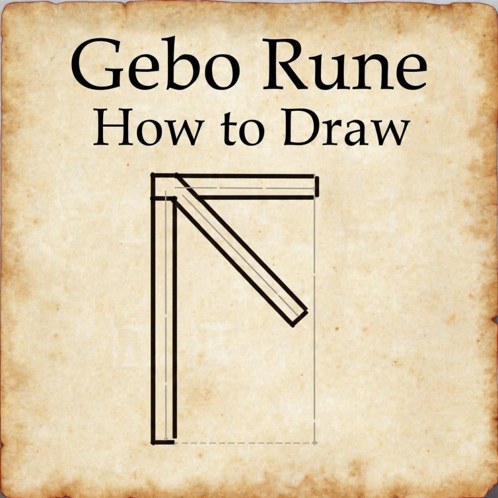 Gebo Rune How to Draw