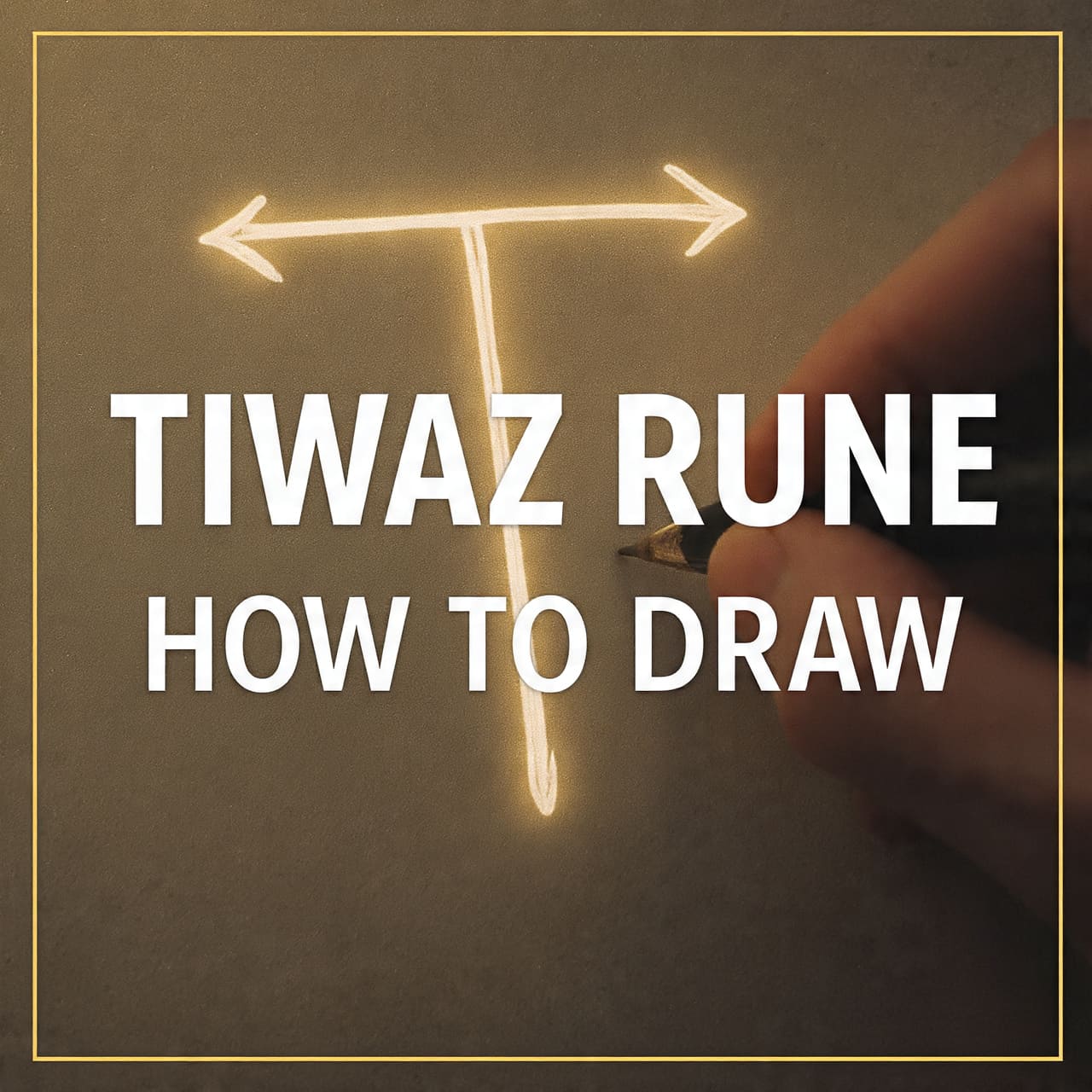 Tiwaz Rune How to Draw