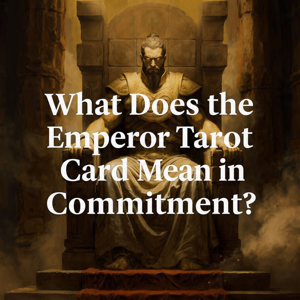 What does the Emperor tarot card mean in commitment?
