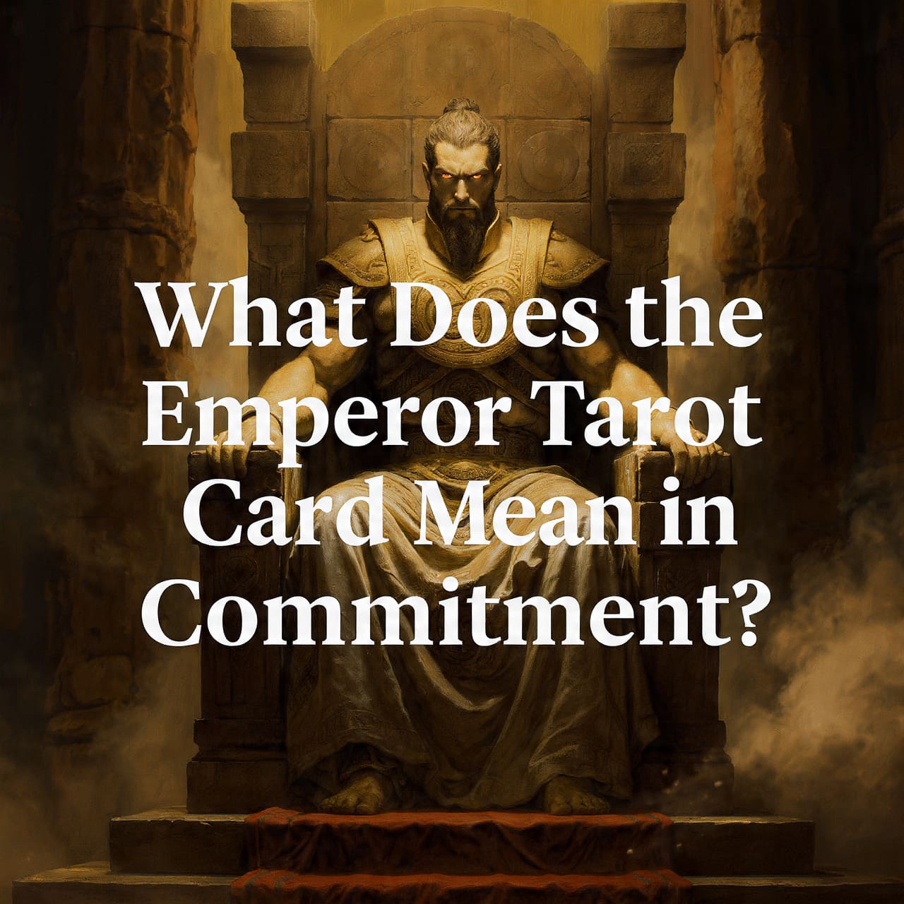 What does the Emperor tarot card mean in commitment?