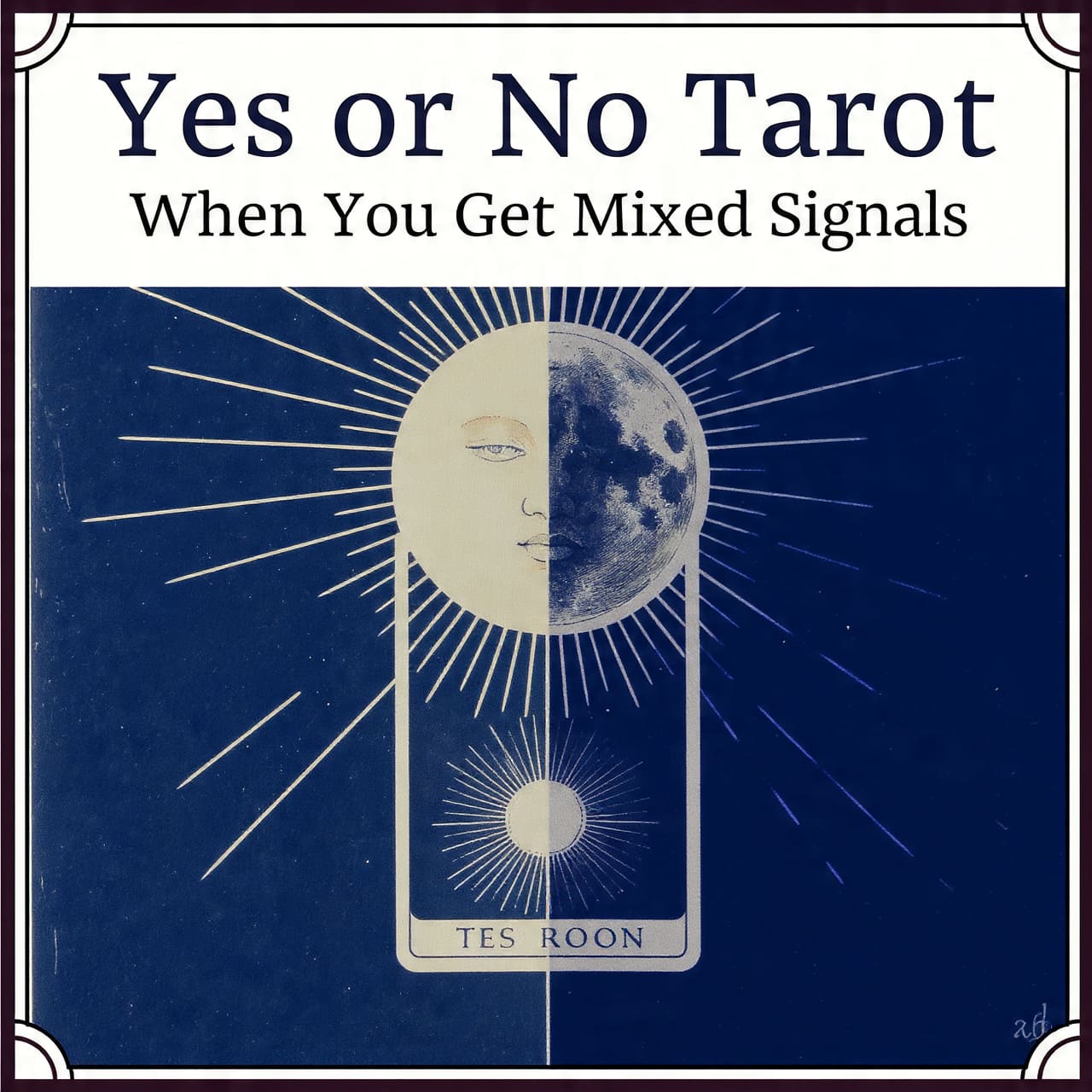 Yes or No Tarot when you Get mixed signals