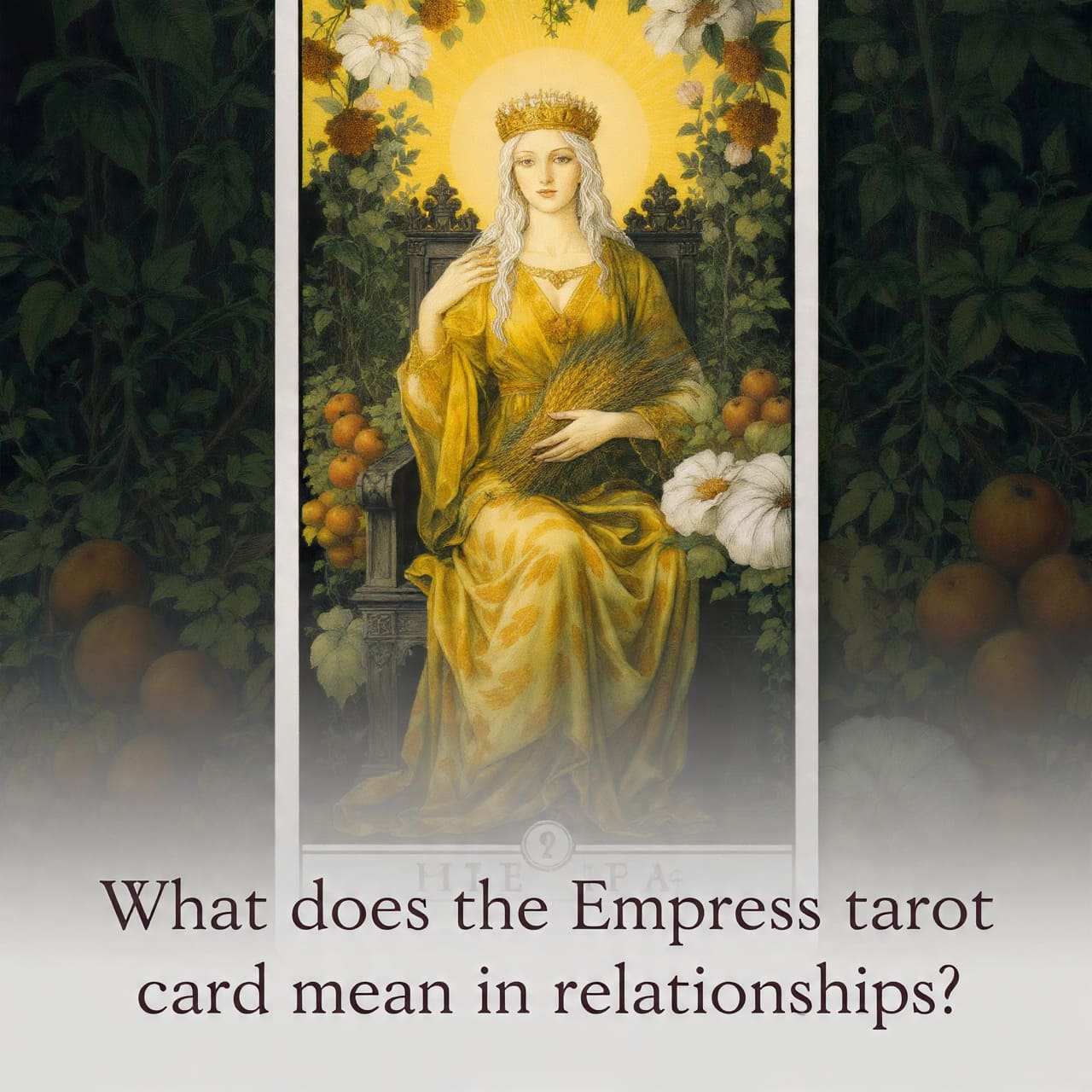 What does the Empress tarot card mean in relationships?