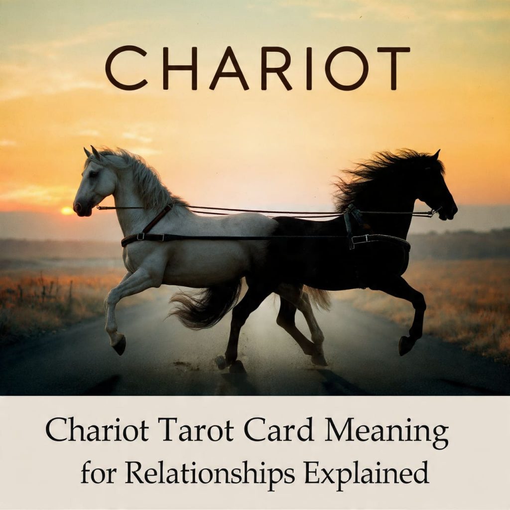 Chariot tarot card meaning for relationships explained