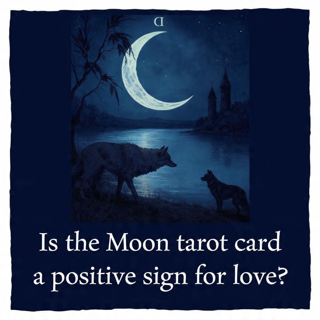Is the Moon tarot card a positive sign for love?