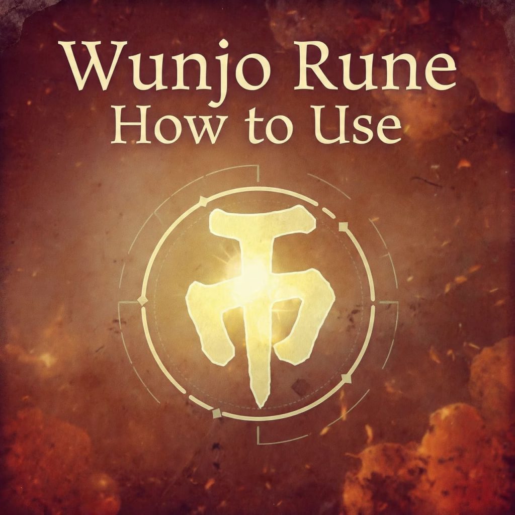 Wunjo Rune How to Use