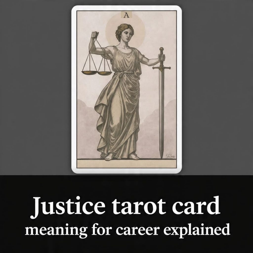 Justice tarot card meaning for career explained