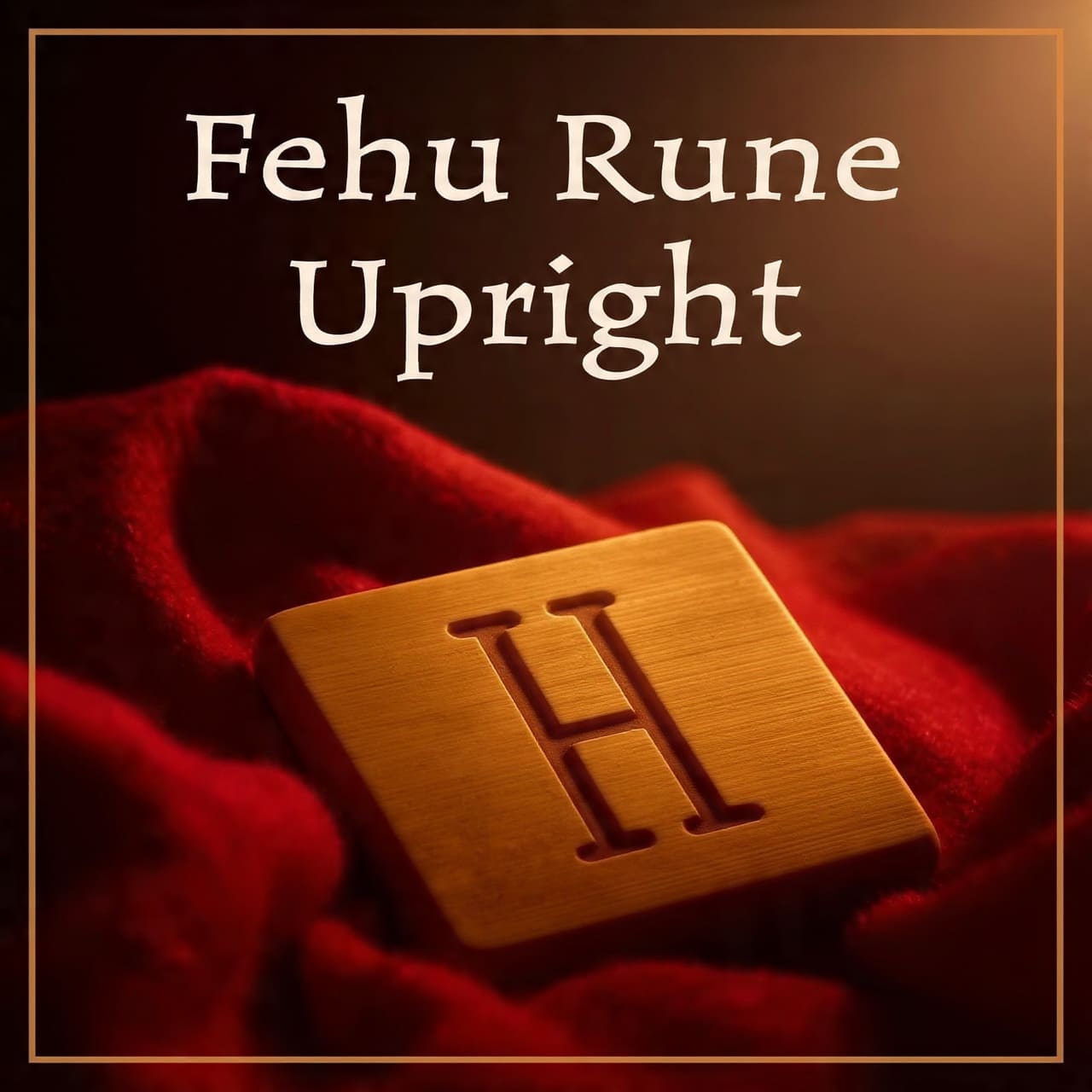 Fehu rune upright
