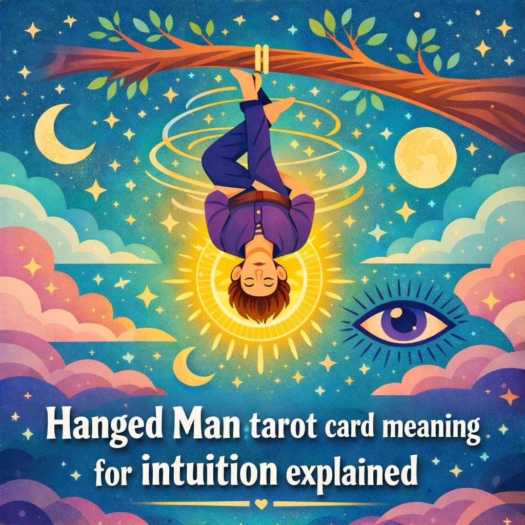 Hanged Man tarot card meaning for intuition explained