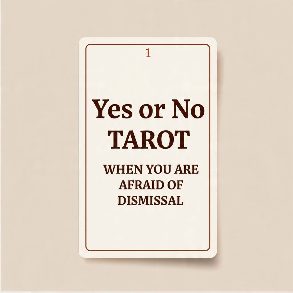 Yes or No Tarot When You Are Afraid of Dismissal