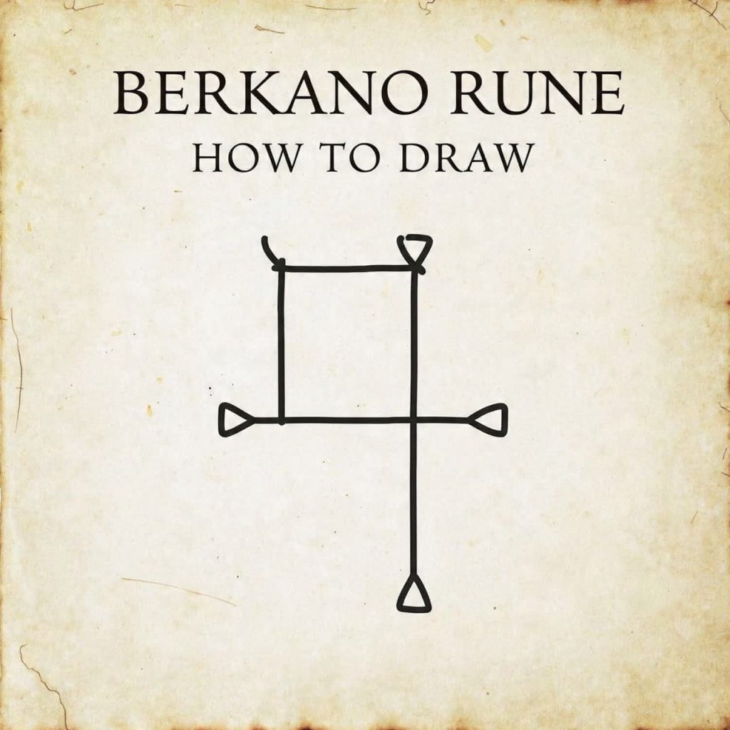 Berkano rune how to draw