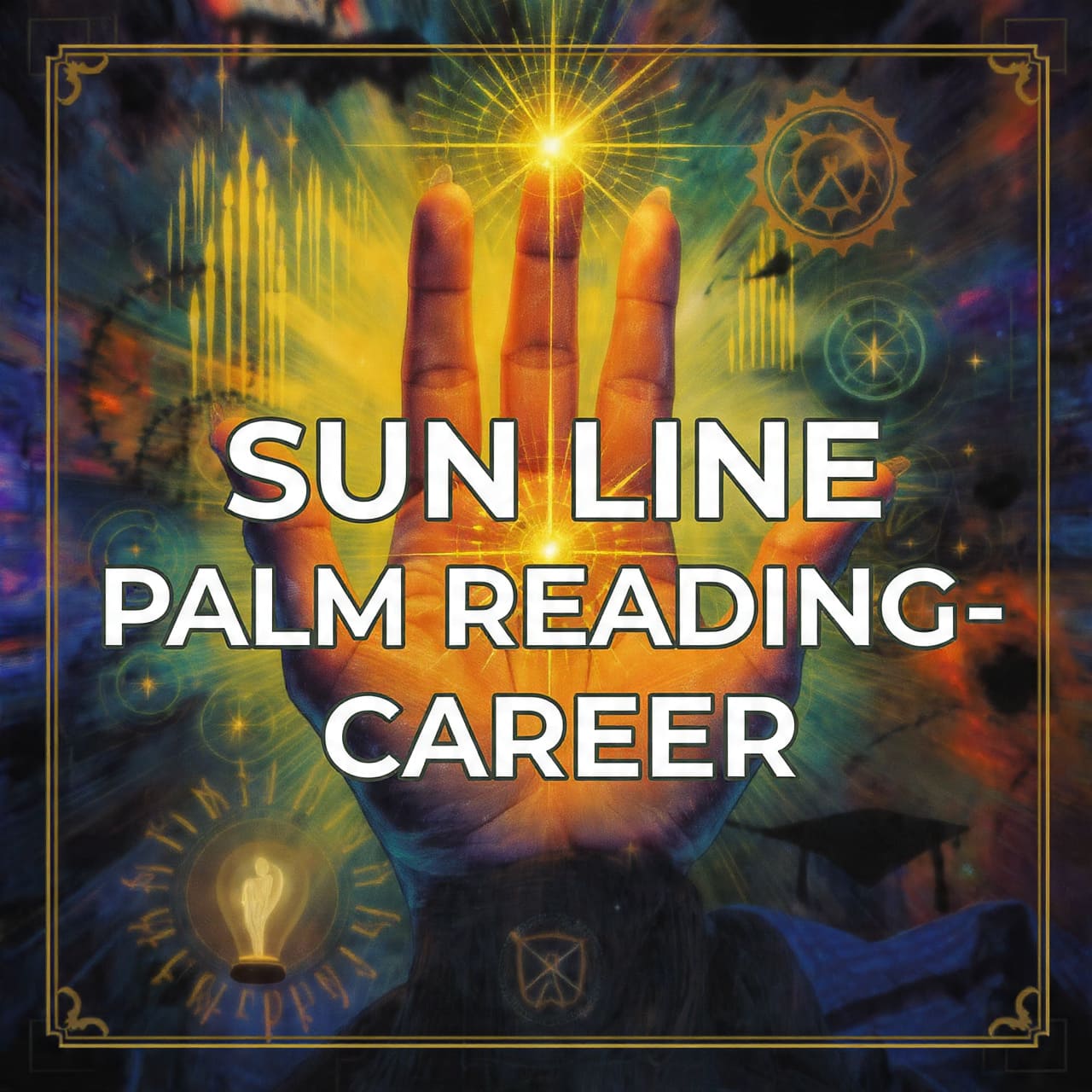 sun line palm reading career