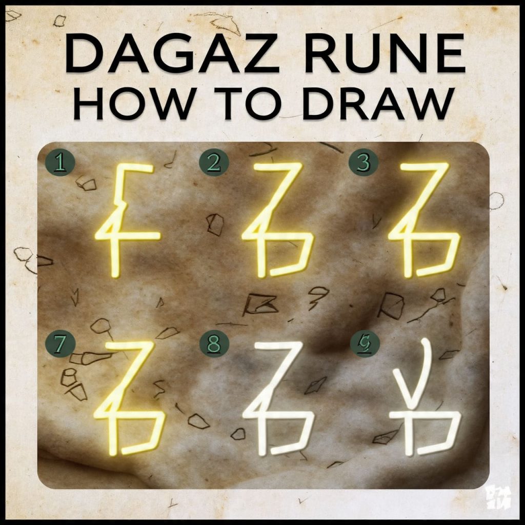 Dagaz Rune How to Draw
