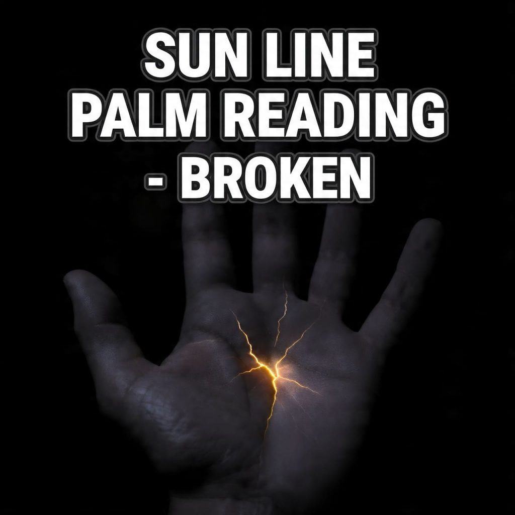 sun line palm reading broken