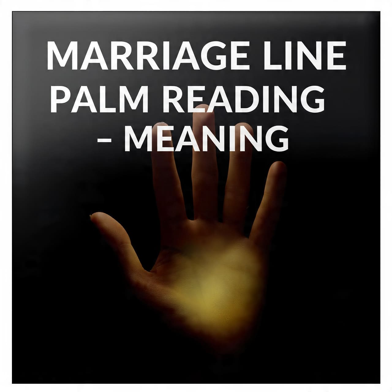 marriage line palm reading meaning
