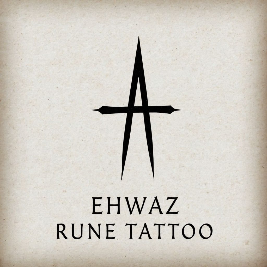 Ehwaz rune tattoo