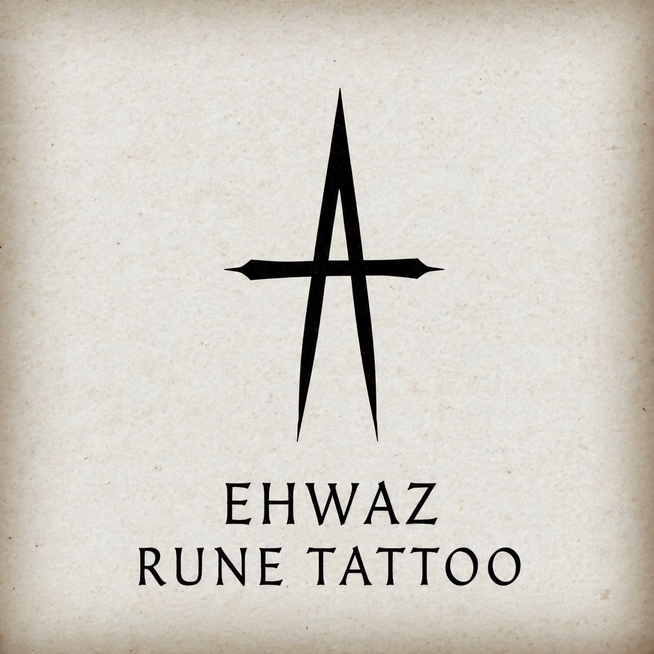Ehwaz rune tattoo
