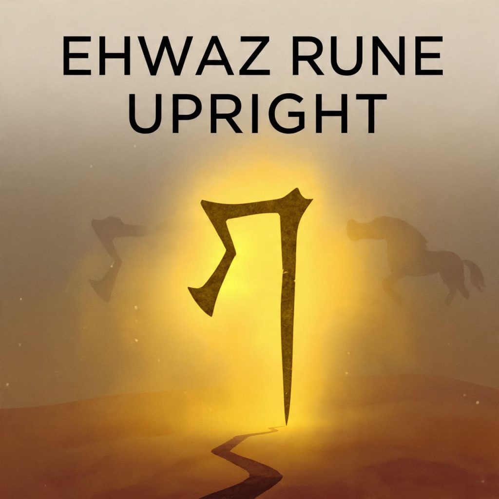 Ehwaz rune upright