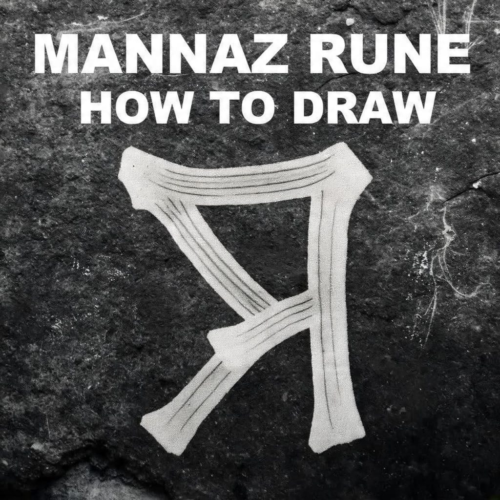 Mannaz Rune How to Draw