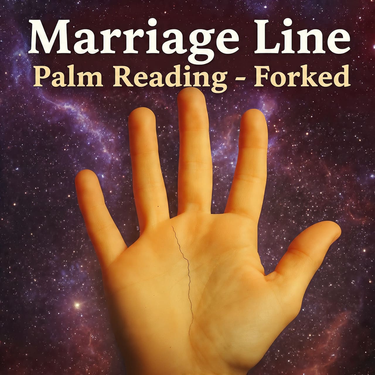 marriage line palm reading forked