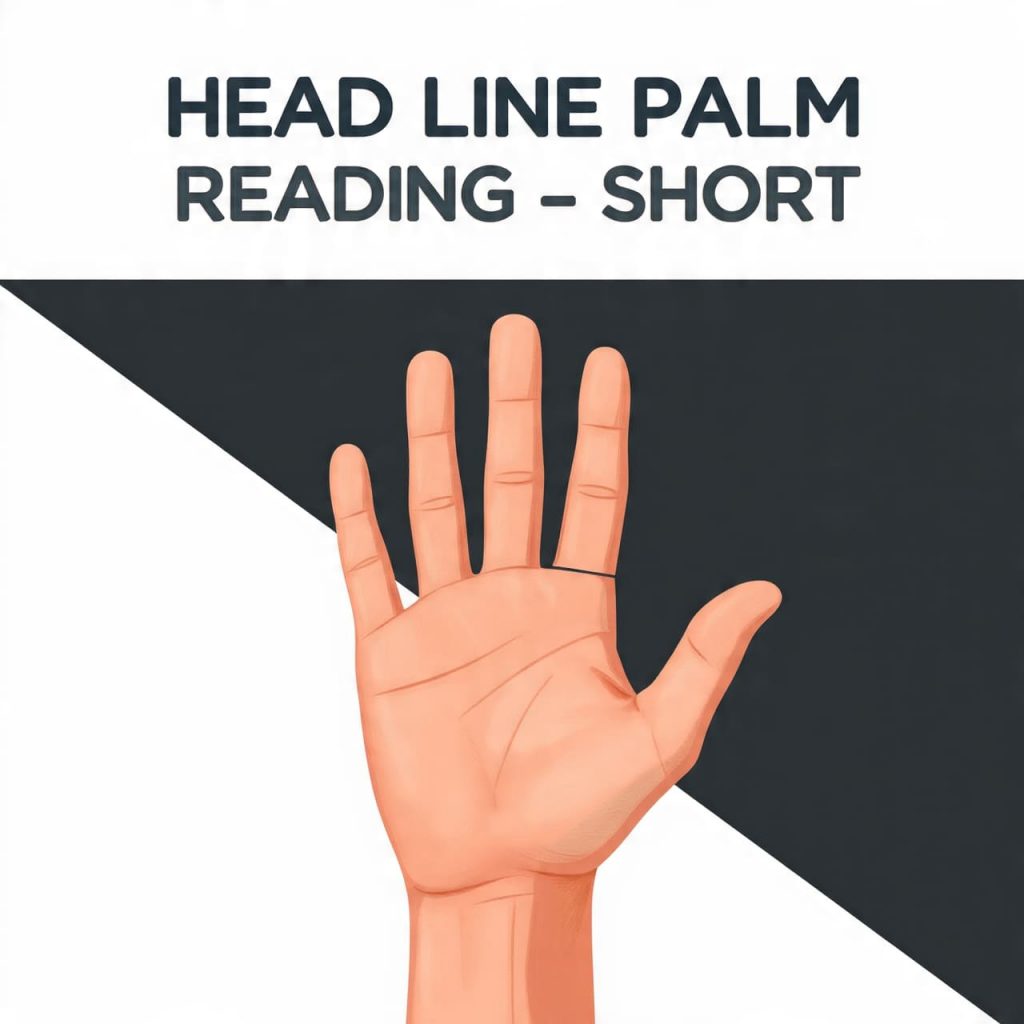 head line palm reading short