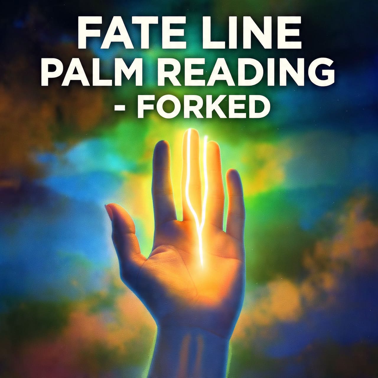fate line palm reading forked