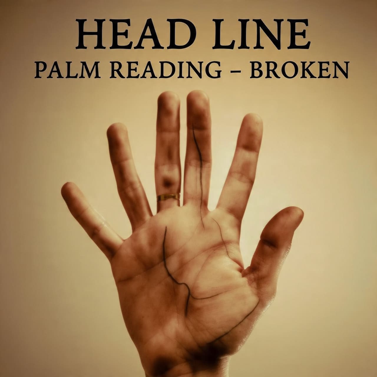 head line palm reading broken